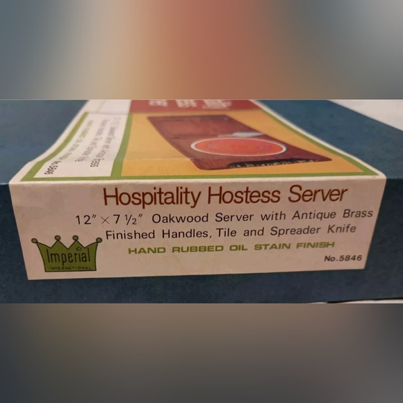Vintage 1971 new with tags Imperial hostess hospitality server from Japan - Picture 9 of 13